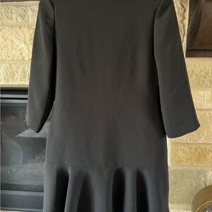 Kate Spade Crepe Black Flounce Hem Dress